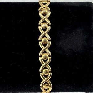14K Solid Yellow Gold Italian Link Bracelet – Authentic & Elegant